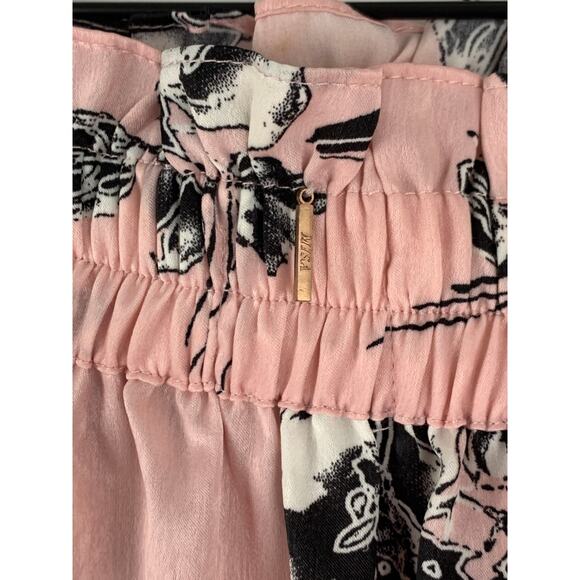 MISA Los Angeles Laiyin Floral Mini Dress Womens Small Off The Shoulder Pink - Picture 8 of 12